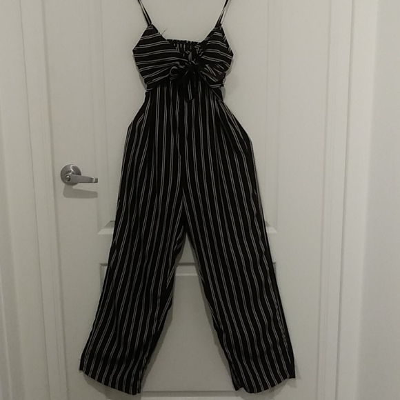Pants - Pin Strped Jumpsuit